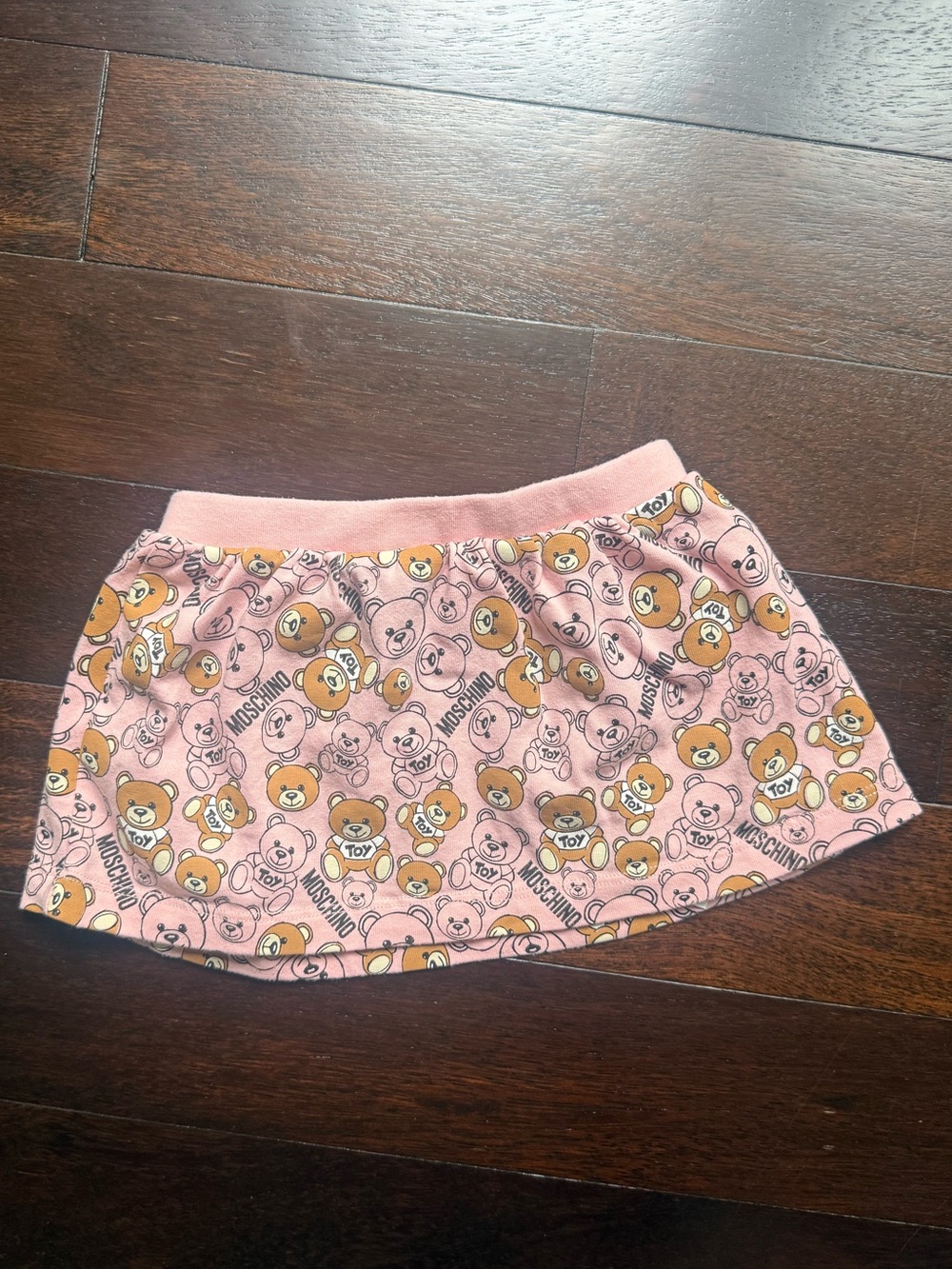 Moschino Kids Pink Teddy Bear Print Skirt (9-12 months)
